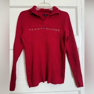Women’s Tommy Hilfiger Red Long Sleeve Sweater Size Large
